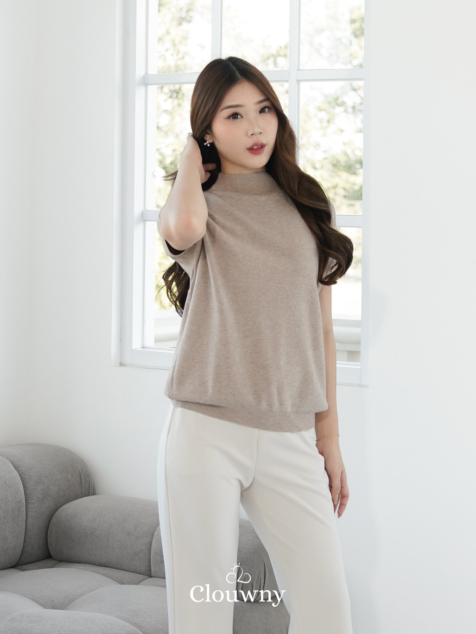 Semi Turtle Top - Beige